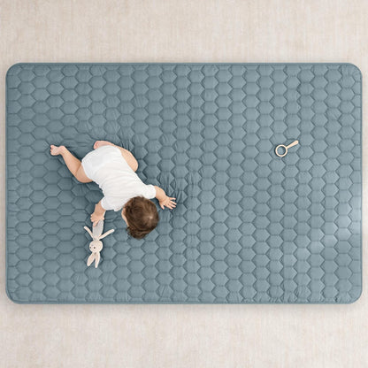 Comfy Cubs Rectangle Kids Play Mat - Medium 48 x 72 inches Soft Quilted Baby Floor Mat with