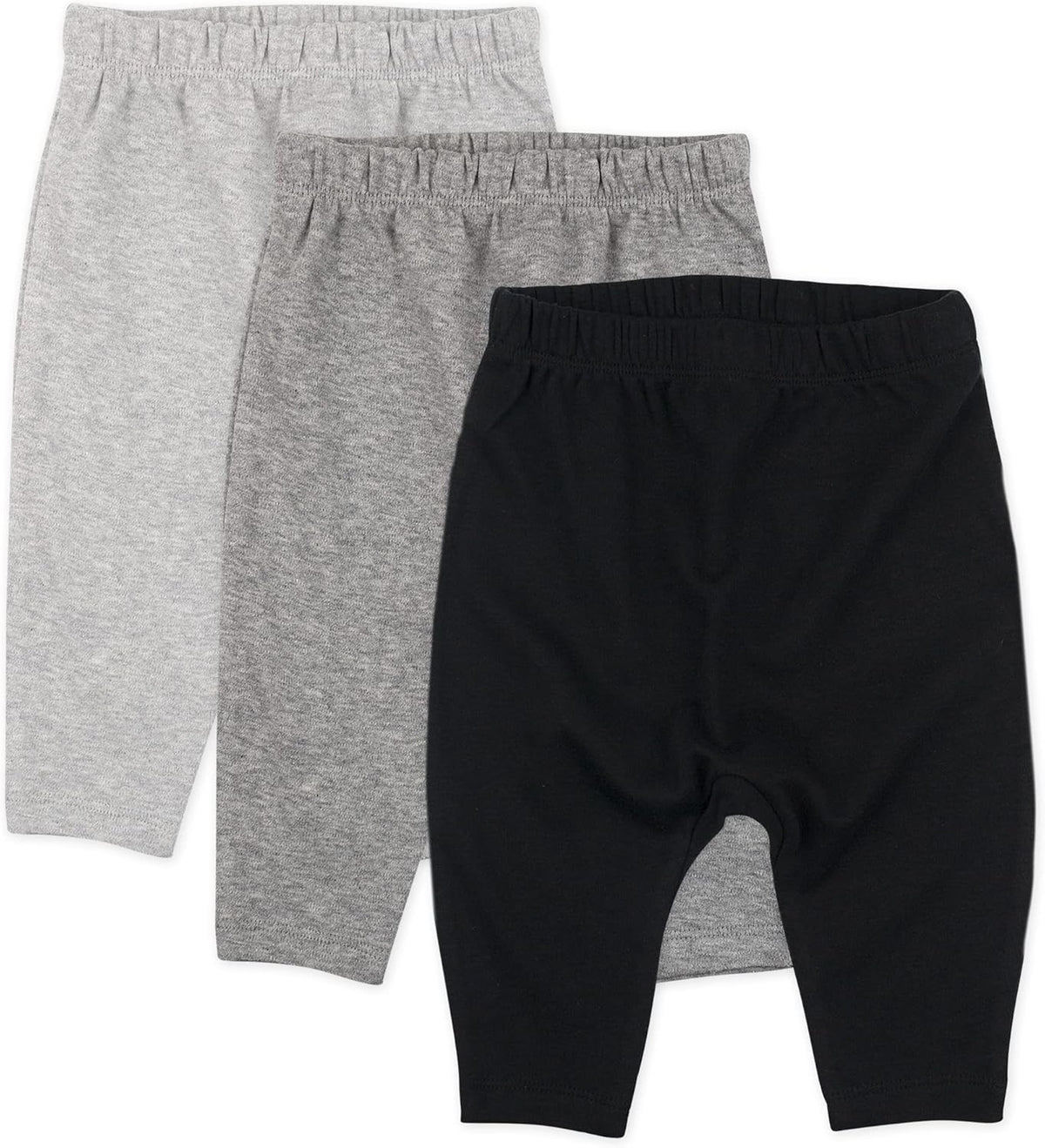 HonestBaby Multipack Harem Pants Roomy Fit Pull on Bottoms 100% Organic Cotton for Infant Baby