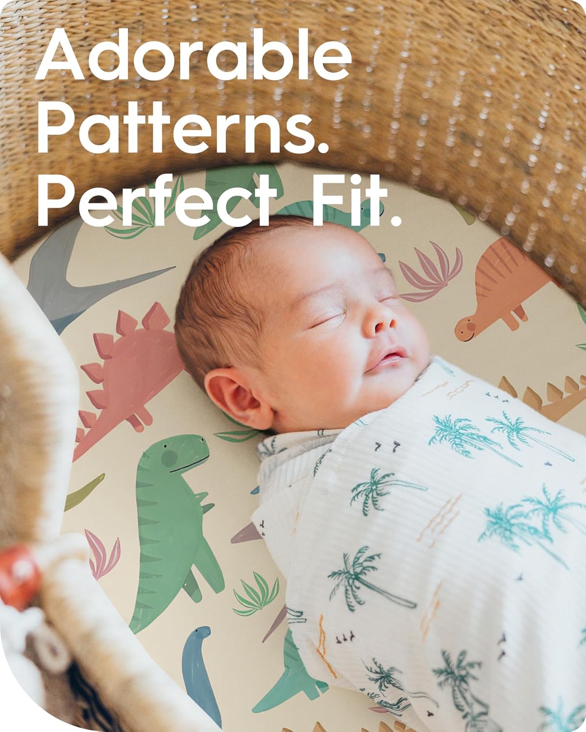 Bassinet Sheets for Baby Boy Girl, TotBasic Buttery Soft Universal Bassinet Fitted Sheet