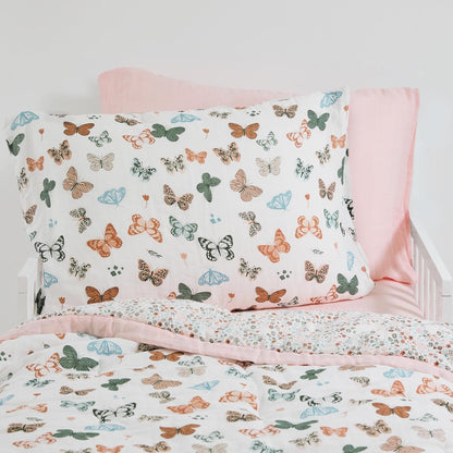 Little Unicorn Standard Pillowcase 2 Pack | Super Soft & Breathable Muslin Fabric | Snug Envelope
