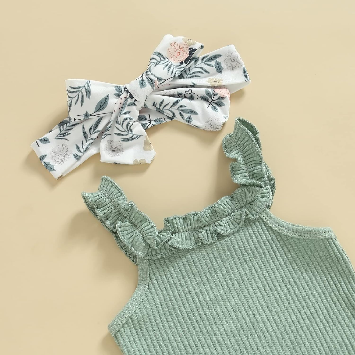 fhutpw Baby Girl Clothes Summer Cute Outfits 3 6 12 18 Months Spaghetti Strap Romper & Floarl