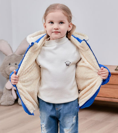 TUONROAD 1-6T Baby Girl Boy Winter Fleece Coats Toddler Warm Puffer Jackets Kids Down Alternative