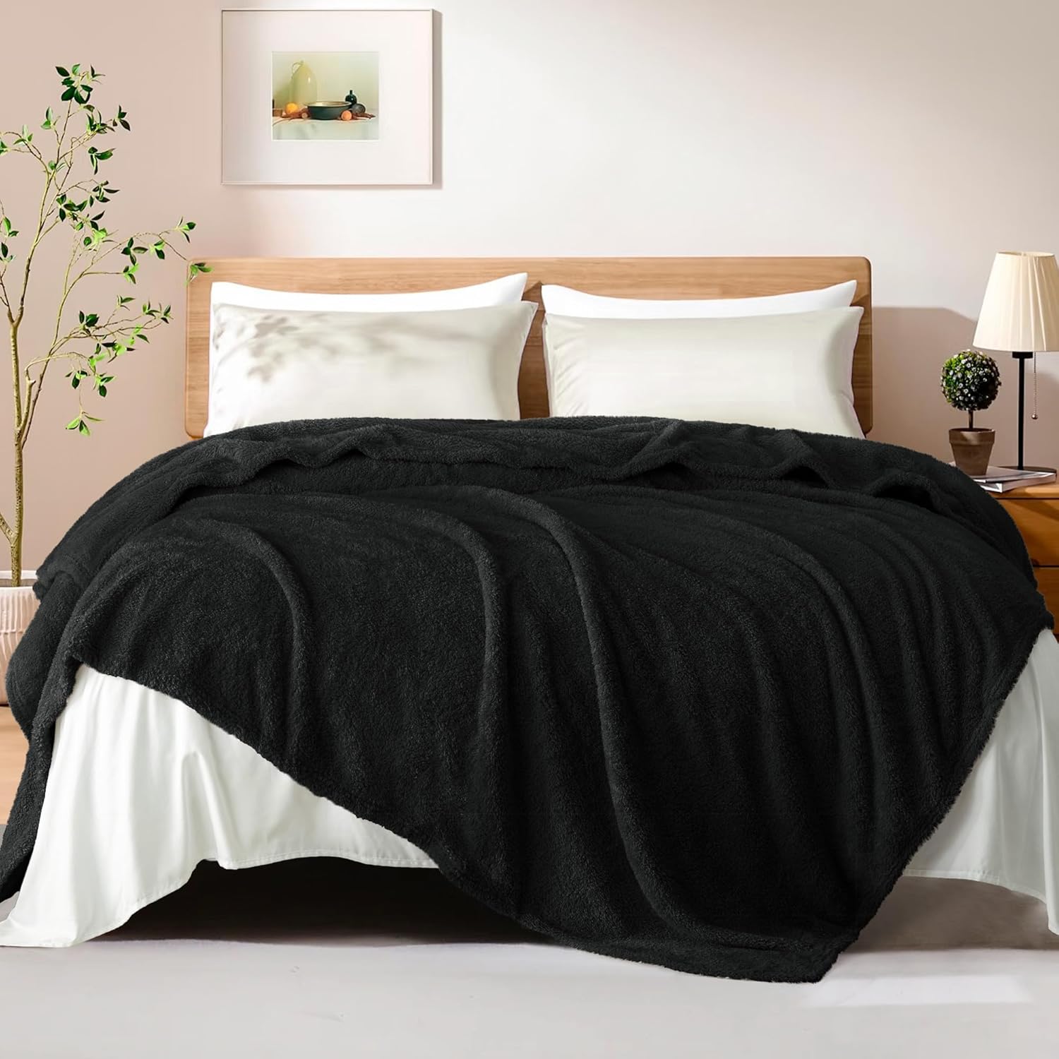 Exclusivo Mezcla Fleece Queen Blankets for Bed, Soft and Cozy Blankets for Women Men Girls Kids