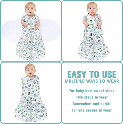 Newborn Sleep Sack Baby Swaddle,Swaddle me 0-3 Month,3-Way Adjustable Wearable Blanket,100% Rayon
