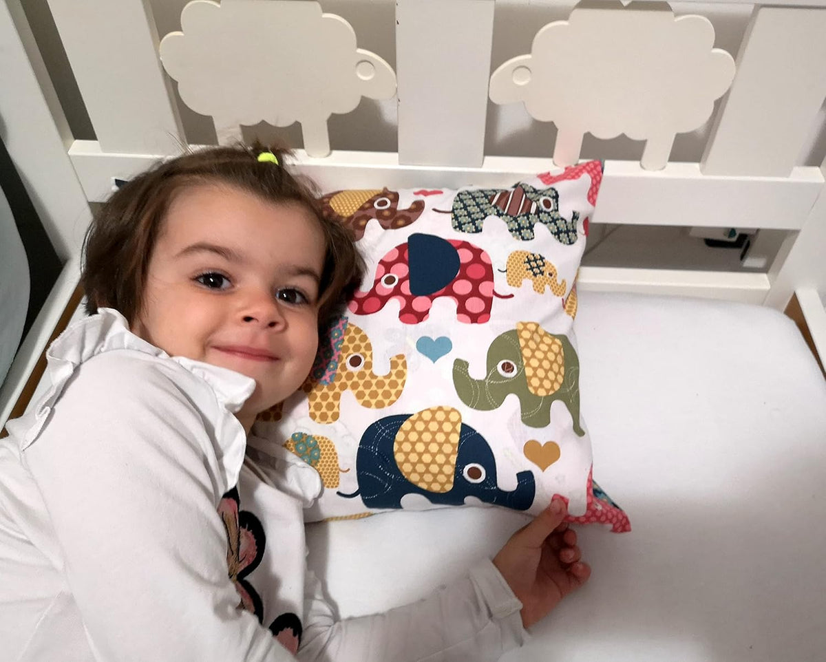 Toddler Pillowcase 13 x 18 Cotton - Elephant Pillow Cases, Travel Pillow Case Cover for Kids