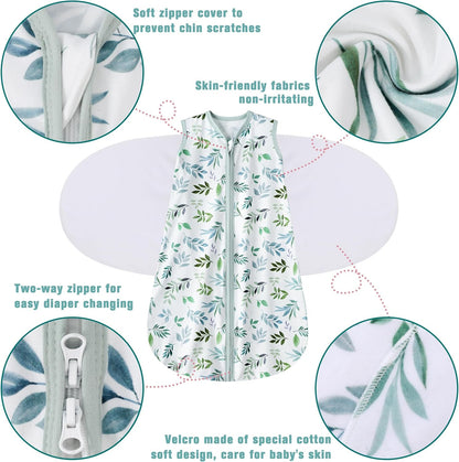 Newborn Sleep Sack Baby Swaddle,Swaddle me 0-3 Month,3-Way Adjustable Wearable Blanket,100% Rayon