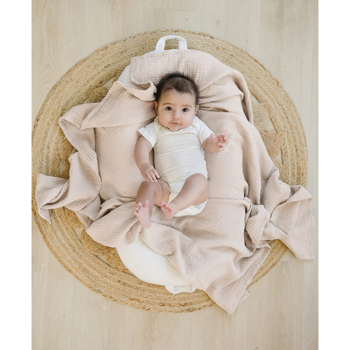 Konssy 3-Pack Muslin Baby Swaddle Blankets, 47 x 47 in Receiving Blankets
