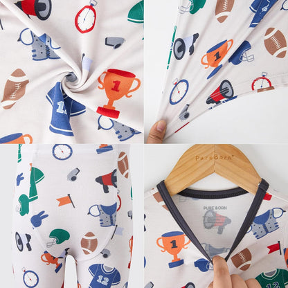pureborn Baby Viscose From Bamboo Pajamas Set Pjs - Kids Toddler Girl Snug Fit Viscose Sleepwear