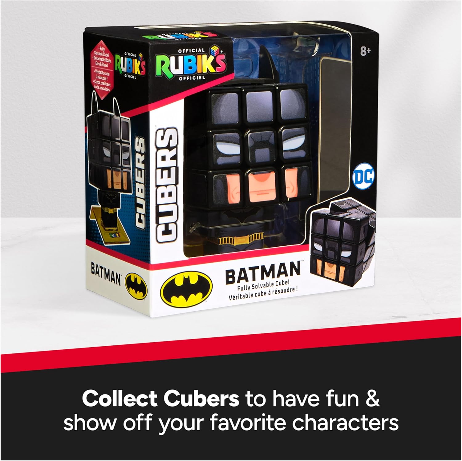 Rubik’s Cube Batman Cuber, Problem-Solving Challenging Brain Teaser Collectible Batman Fidget Toy