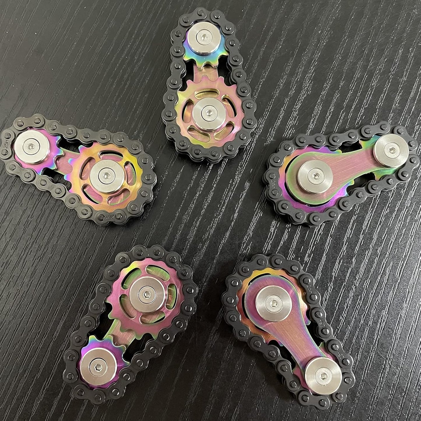 Stainless Steel Sprocket Fidgets Chain Fidget Cube Gears Linkage Bike Chain Novelty Fidget Block
