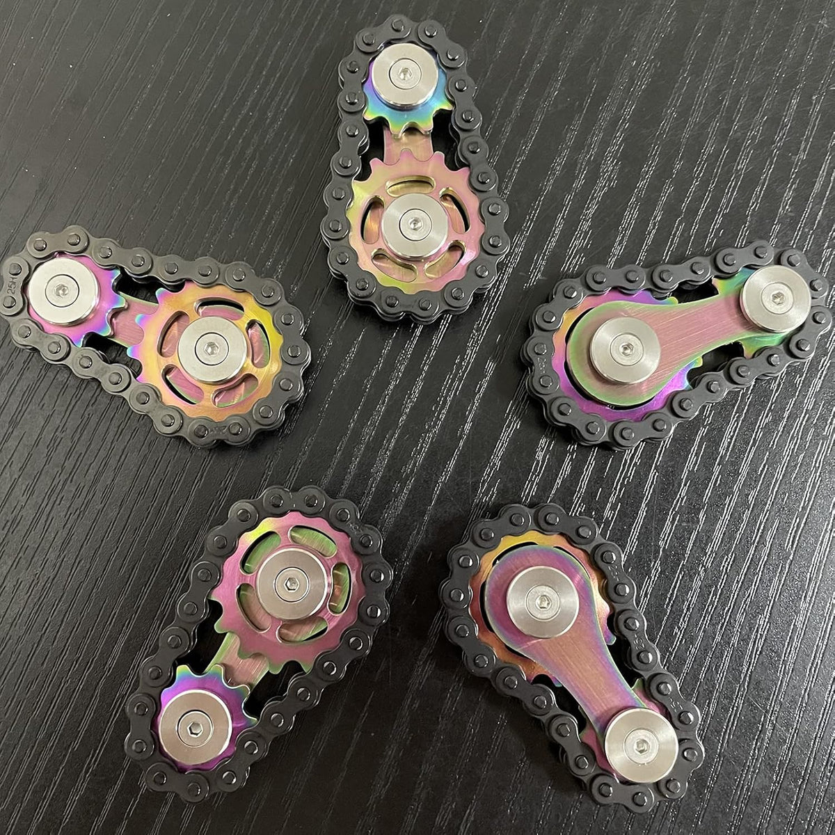 Stainless Steel Sprocket Fidgets Chain Fidget Cube Gears Linkage Bike Chain Novelty Fidget Block