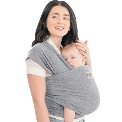 KeaBabies Baby Wrap Carrier, All in 1 Original Baby Carrier (Classic Gray)