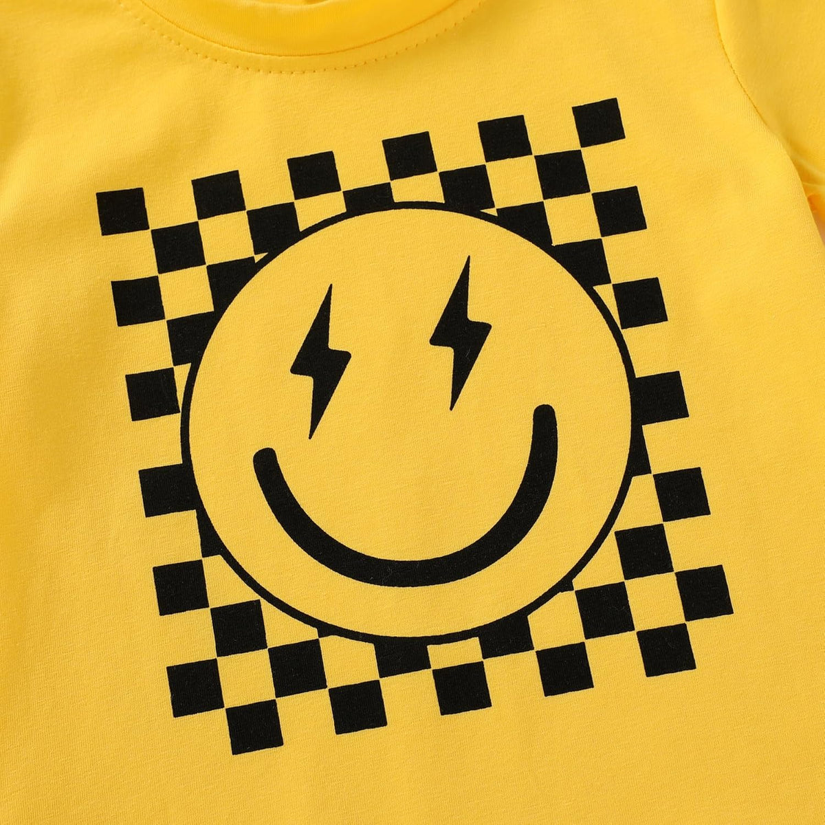 Happy Town Toddler Clothes Baby Boy Girl Smiley Face Shirt Short Sleeve T-Shirt Tee Summer Tops