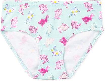 Lucky & Me Girls 100% Organic Cotton Underwear Briefs, Gracie 7 Pack