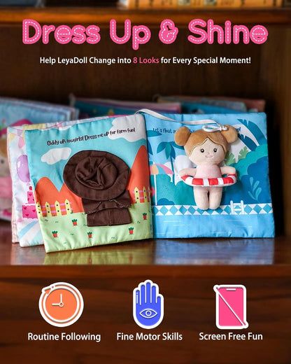 Interactive Sensory Soft Cloth Book, Educational Crinkle Quiet Activity Busy Book for