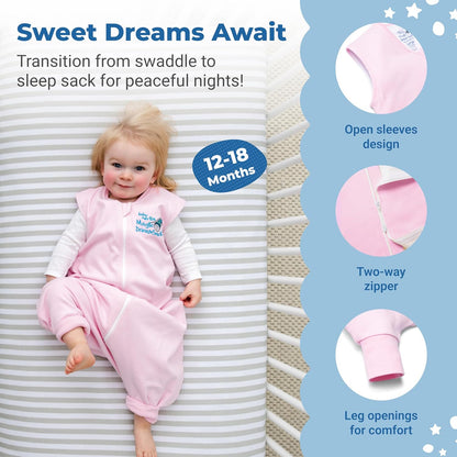 Magic Sleepsuit Baby Merlin's Cotton Baby Swaddle Transition Product - Soft and Cozy Design, Double