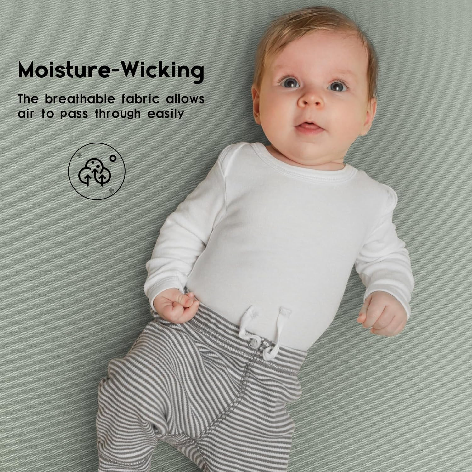 Yoofoss Pack and Play Sheets Fitted, Mini Crib Sheets 2-Pack for Pack N Play Mattress, Stretchy