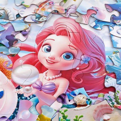 Jumbo Floor Puzzle for Toddlers & Kids Ages 3-5, 48-Piece Mermaid and Underwater Large Jigsaw