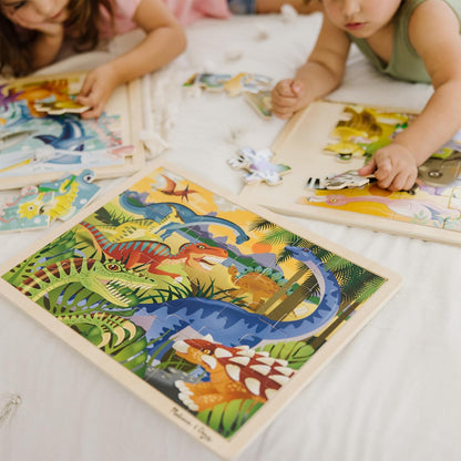 Melissa & Doug Jigsaw Puzzle Bundle (Dinosaur,Safari and Ocean)