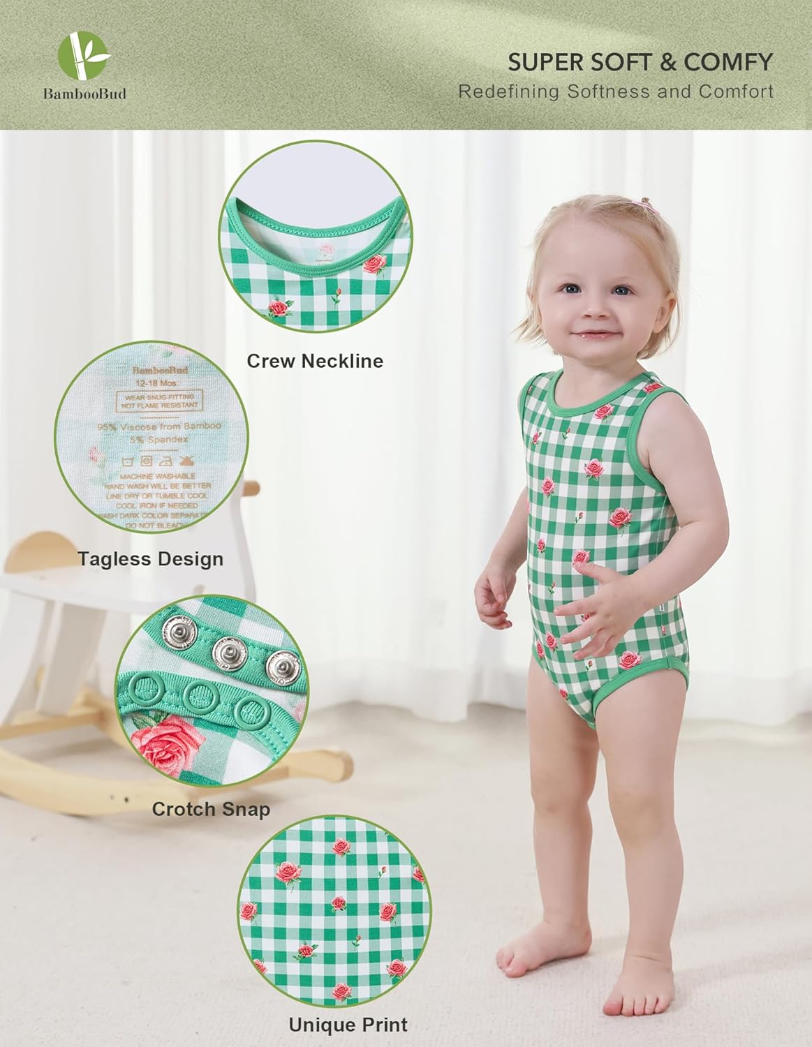 Baby Boy Girl Pajamas Toddler Infant Unisex Sleeveless Sleep Bodysuit Sleepwear Newborn Snap Snug