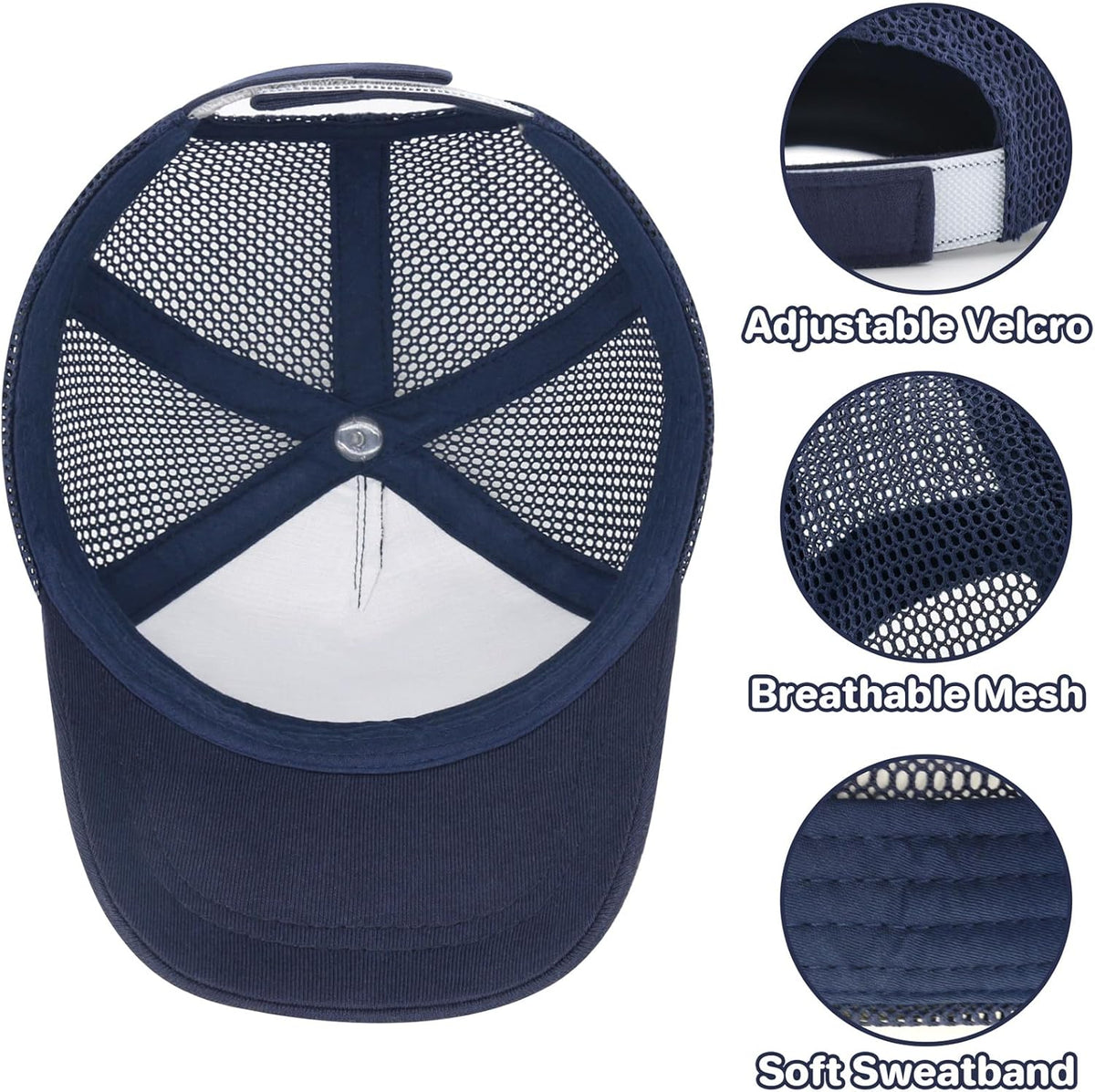 qikqik Baby Baseball Cap Toddler Baseball Hat with Mesh Infant Sun Hat UPF 50+ Baby Ball Cap