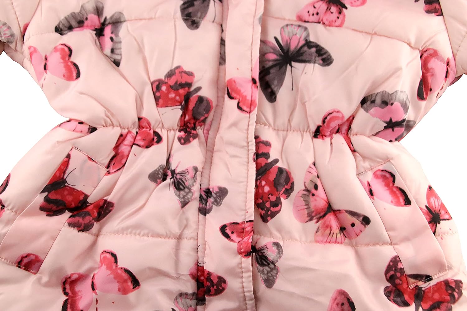 Miss Bei Girl's Winter Coat Jacket Hooded Kids Toddler Flower Print Parka Outwear Warm Cotton