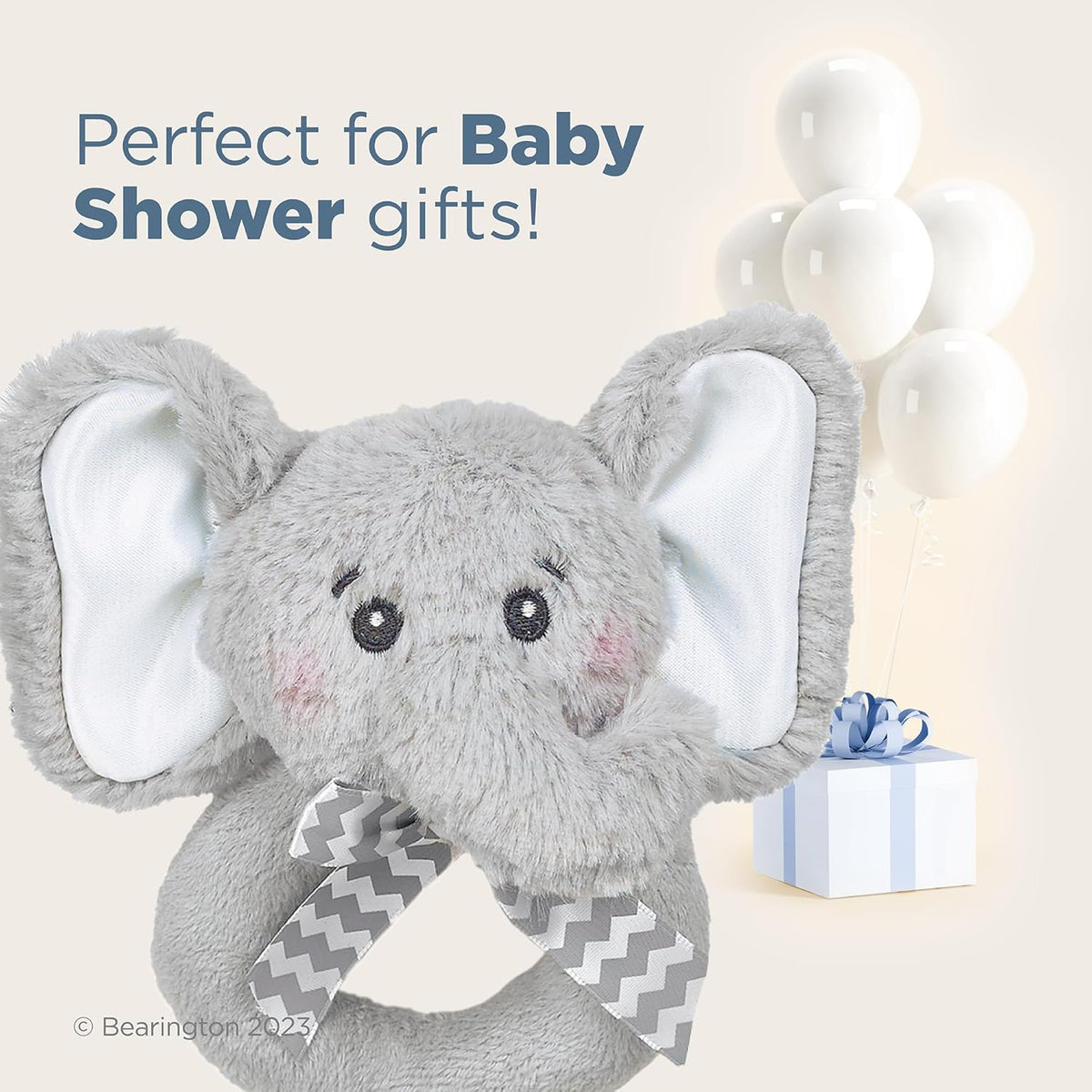Bearington Collection Baby Lil' Spout, 5.5 in Gray Elephant Plush Stuffed Animal - Baby Elephant
