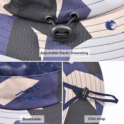 Sun Hats for Men Women Fishing Hat UPF 50+ Breathable Wide Brim Summer UV Protection Hat