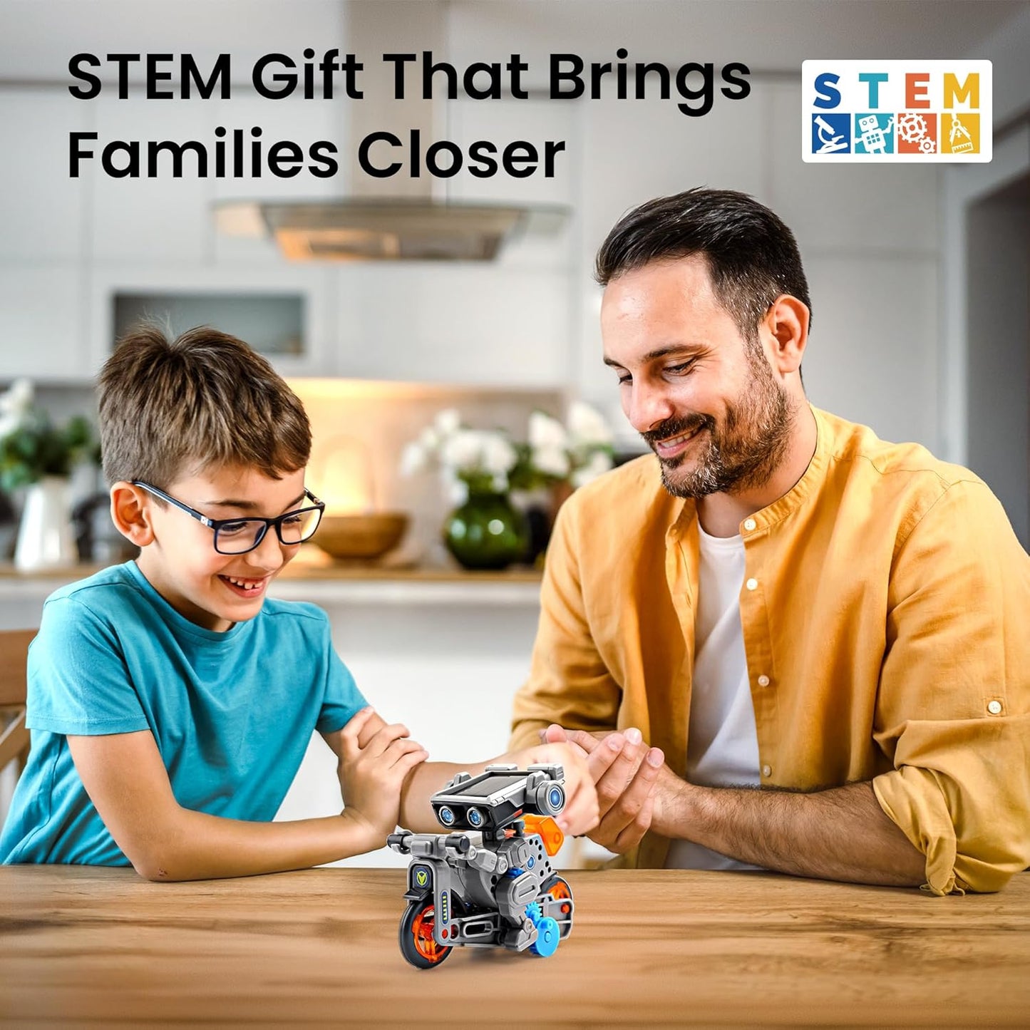 Sillbird Solar Robot Building Kit STEM Gift for Boys Aged 8-13, 15-in-1 DIY Science Educational