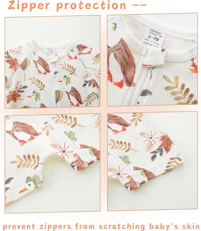 Unisex Summer Trendy 2-Pack Rompers Short Sleeve Zipped Bodysuit Infant Cotton Outfits