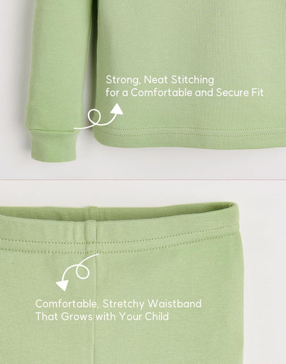 moimoln 6M-8Y Modal Cotton Solid Soft Breathable Baby Toddler Boys Girls Snug fit Pjs Long Sleeve