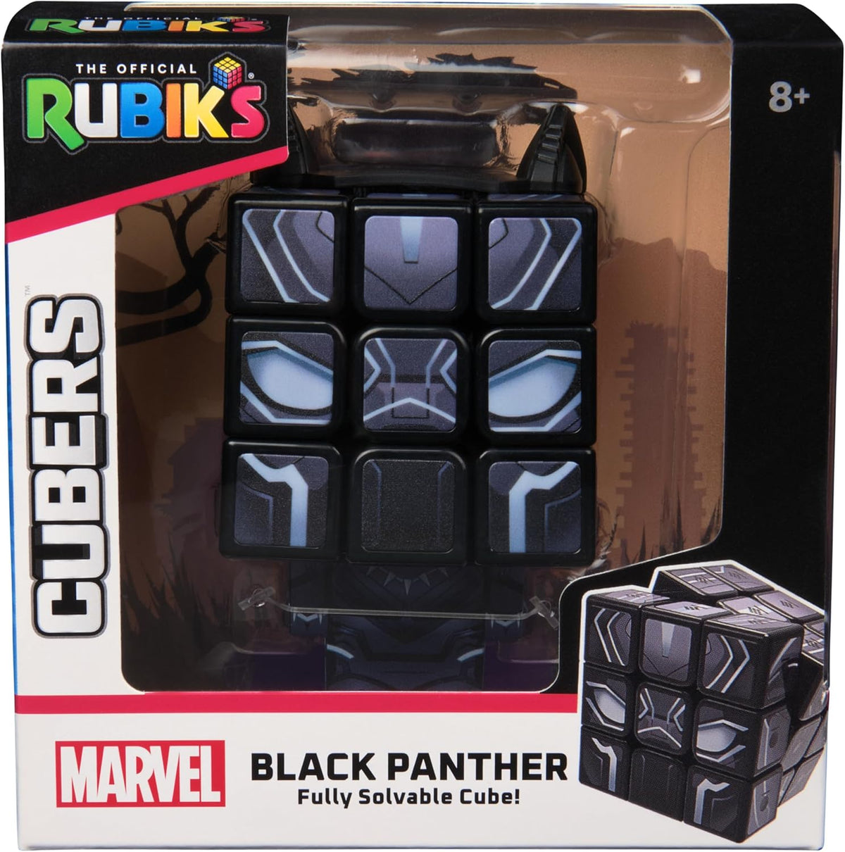 Rubik’s Cube Black Panther Cuber, Problem-Solving Challenging Brain Teaser Collectible Black