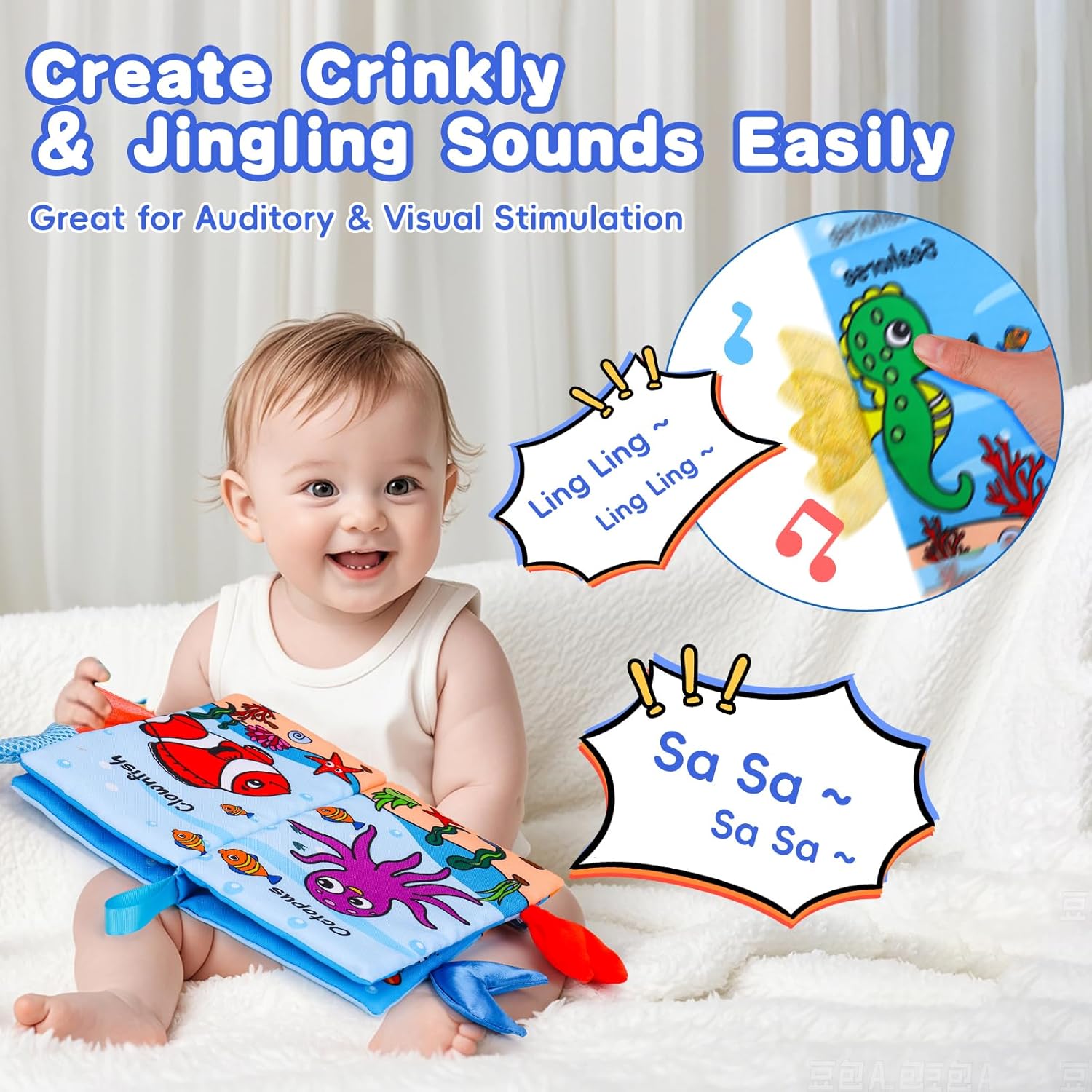 2PCS Baby Books 0-6 Months Tummy Time Infant Toys 0-3 Months High Contrast Baby Sensory Toys 3-6