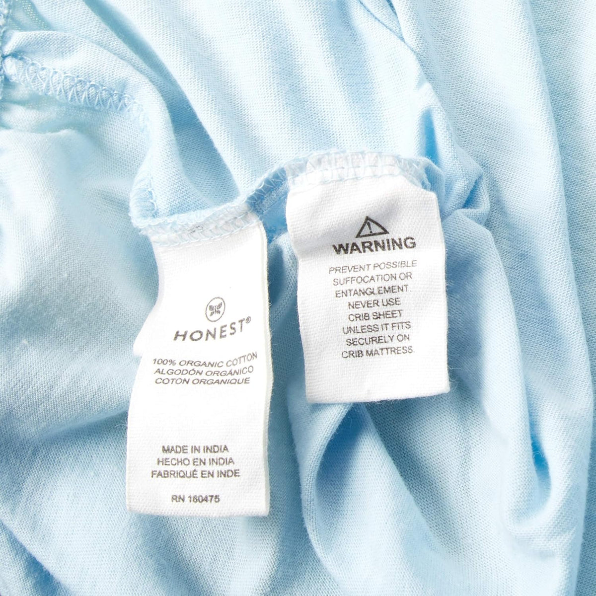 HonestBaby unisex baby Organic Cotton Changing Pad Cover and Toddler Sleepers, Light Blue, One Size