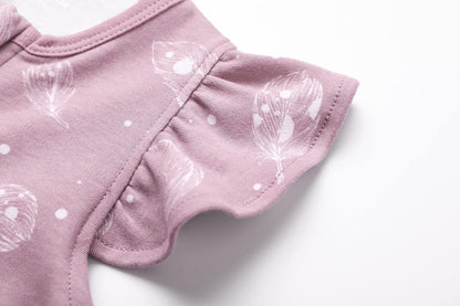 Owlivia Baby Boy Romper, Unisex Short-sleeve Summer Outfit, 100% Organic Cotton Girl One-Piece