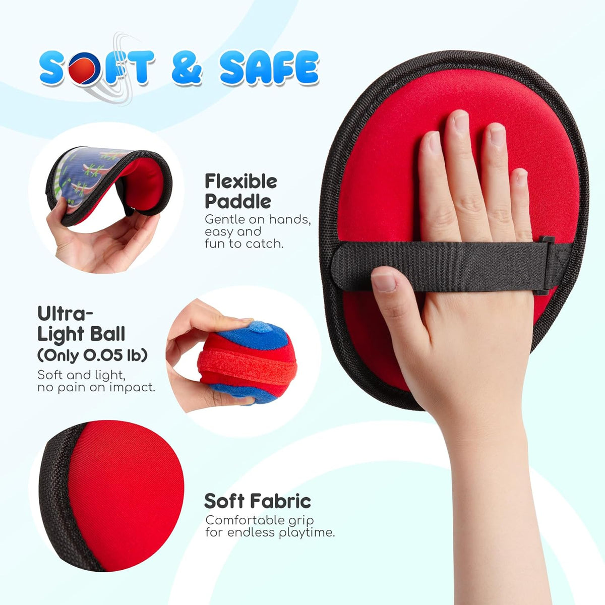 Toss and Catch Ball Set - Ultra Soft & Safe Toddler Baseball Gloves Designed for Pain-Free - Kids