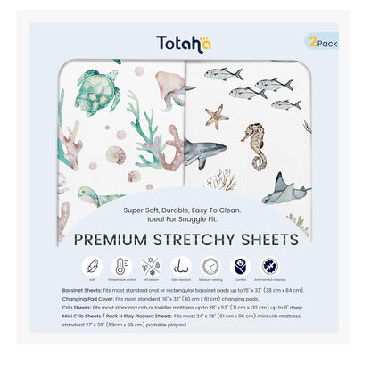 TotAha Changing Pad Cover, Buttery Soft Diaper Changing Pad Covers for Girls Boys, Super Stretchy