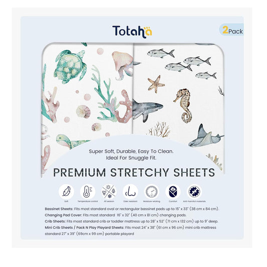 TotAha Changing Pad Cover, Buttery Soft Diaper Changing Pad Covers for Girls Boys, Super Stretchy