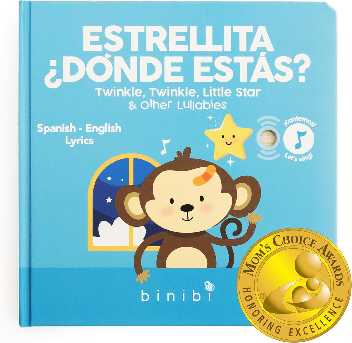 Binibi Spanish Musical Book for Toddlers 1-3 Estrellita ¿Dónde Estás? & Other Nursery Rhymes |