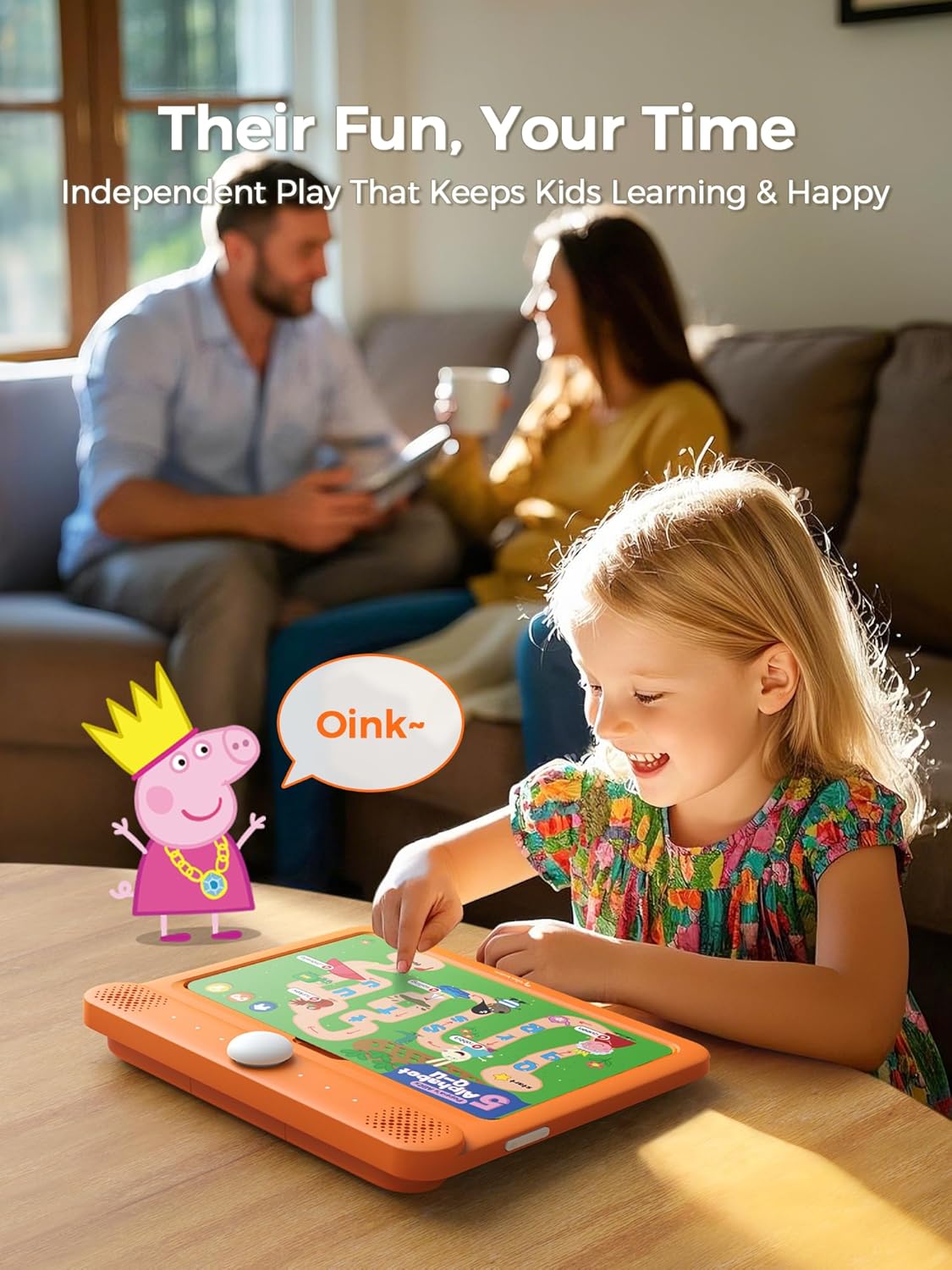 Interactive Electronic Learning Pad - Learn-to-Read System with 70 Sound Pages, Card-Insert for