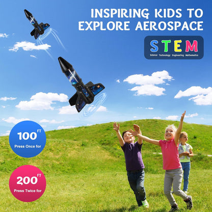 Rocket Launcher for Kids -200 Feet of Flight Altitude, Auto Electric Rocket Toys with Safe