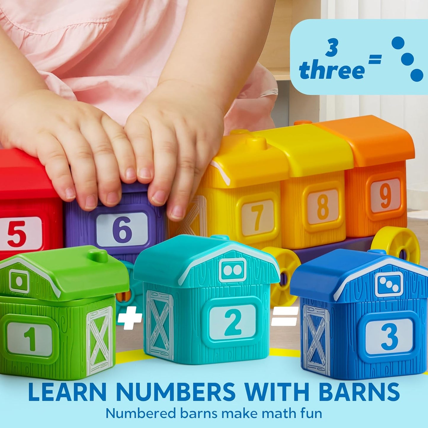 Learning Toy for Toddlers 1 2 3 Years Old, Counting, Matching & Sorting Montessori Learning Farm