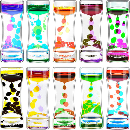 Liquid Motion Bubbler Timer Pack of 10 Great Desktop Colorful Hourglass Liquid Bubbler Small