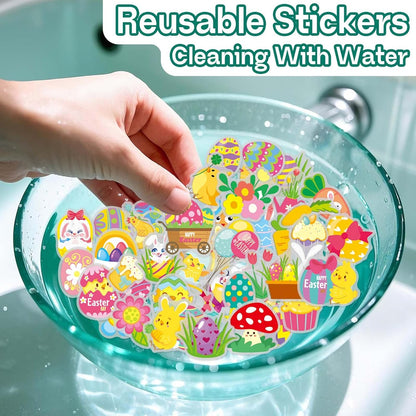 Easter Reusable Sticker Books for Toddlers 1-3, Easter Stickers for Kids, Sticker Book for Toddlers