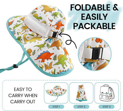 Baby Sun Hat with Neck Flap for Sun Protection Toddler Beach Hat UPF 50+ Outdoors 0-6 Years Boys