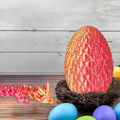 Large Dragon Eggs with Dragon Inside, 3D Printed Surprise Funny Gifts for Kids, Articulated Dragon