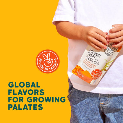 Serenity Kids 6+ Months World Explorers Coconut Curry Chicken Baby Food Pouch - BPA-Free Pouches