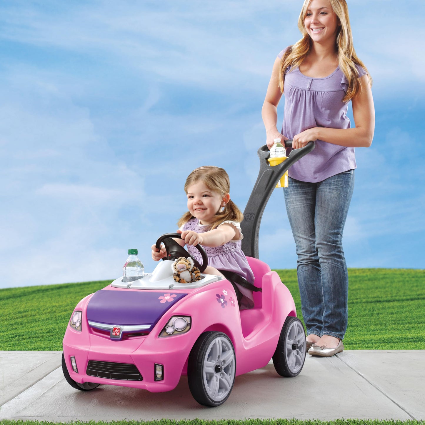 Step2 Whisper Ride II Kids Push Cars, Ride On Car, Seat Belt, Horn, Toddlers Ages 1.5 – 4 Years