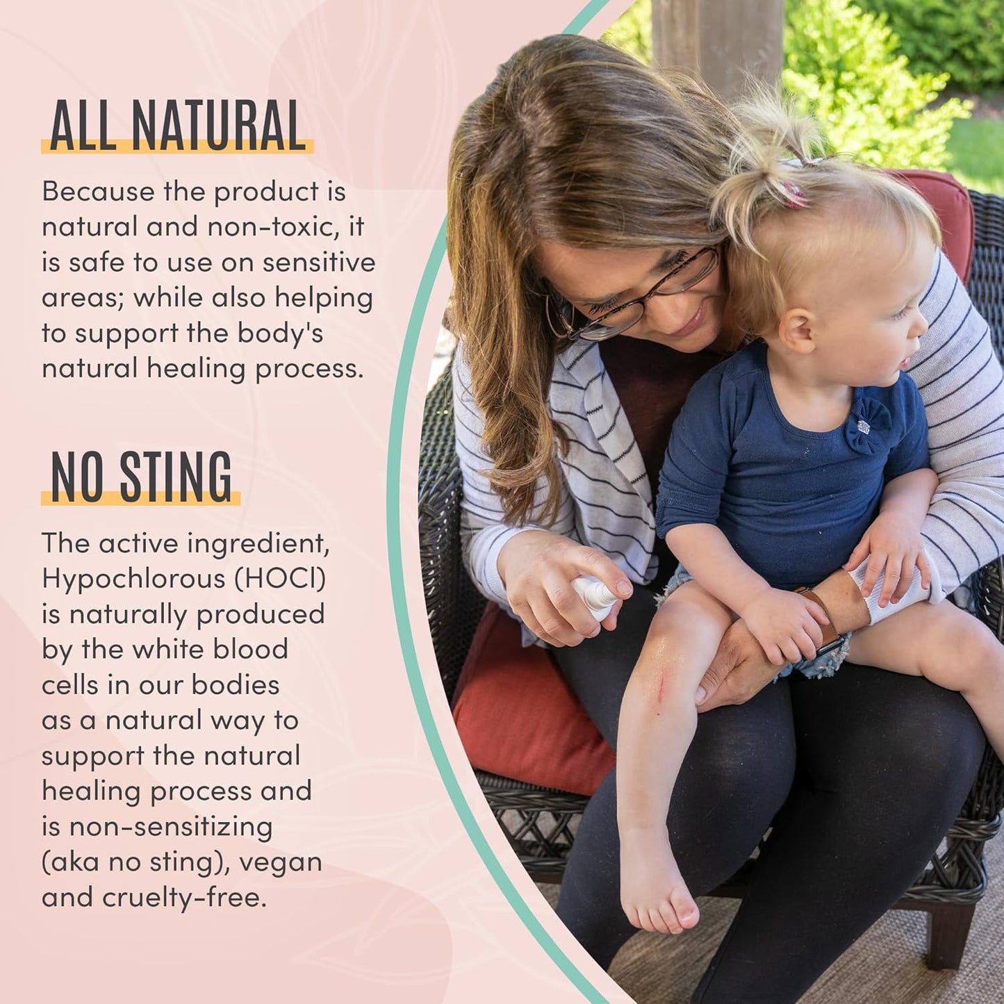Active Skin Repair Natural, Non-Toxic, No Sting Baby Spray First Aid Safe For Use on Diaper Rash