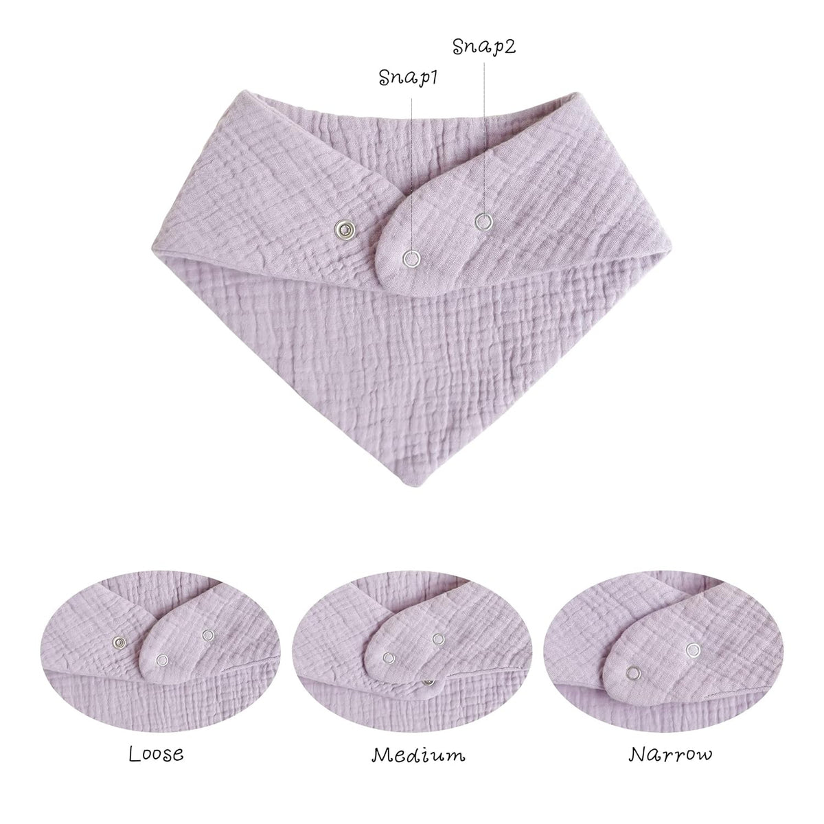 Konssy Muslin Baby Bibs 10 Pack Baby Bandana Drool Bibs 100% Cotton for Unisex Boys and Girls, Soft
